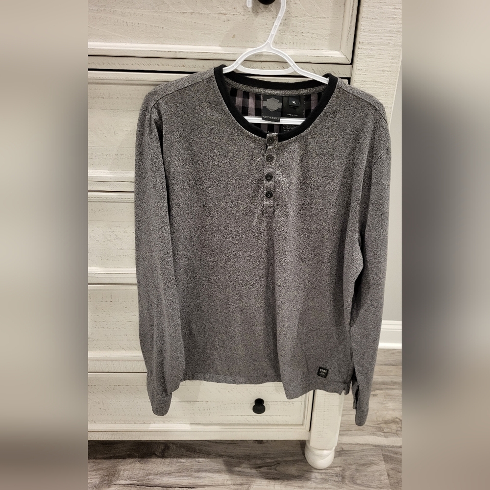 Harley-Davidson Charcoal Long Sleeve Henley